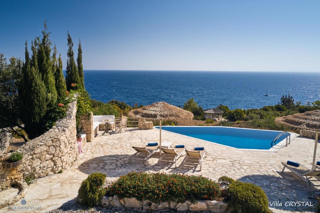 Blue Caves Villas - Exceptional Villas With Private Pools Direct Access To The Sea Koríthion Esterno foto